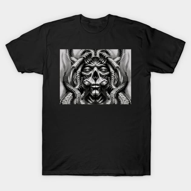 Bio Mech Deity T-Shirt by Shawnsonart